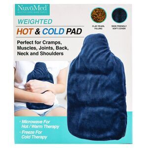 NuvoMed Weighted Hot & Cold Pad for Cramps, Muscles, Back, Neck and Shoulders